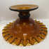Open Amber Ruffled Compote