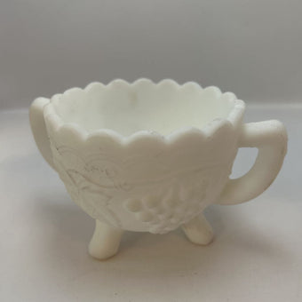 Milk Glass Cream & Sugar Set
