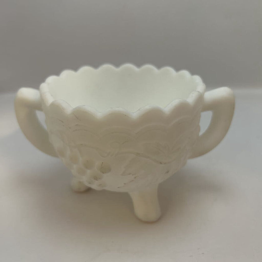 Milk Glass Cream & Sugar Set