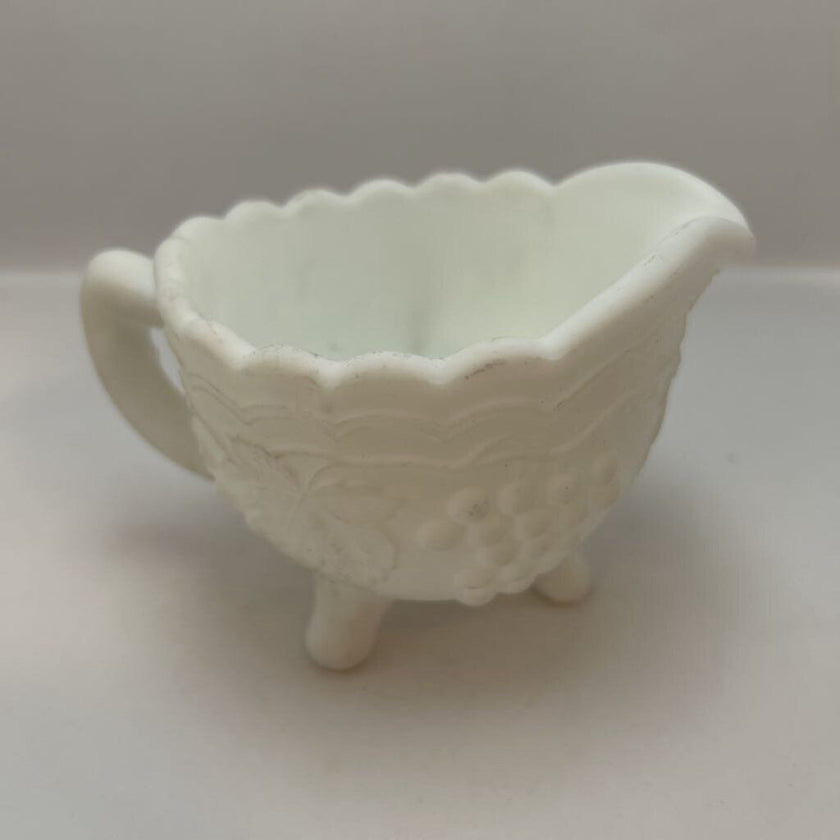 Milk Glass Cream & Sugar Set