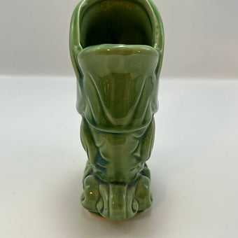 VTG 1940s-50s SHAWNEE POTTERY Green Ceramic Fish Vase