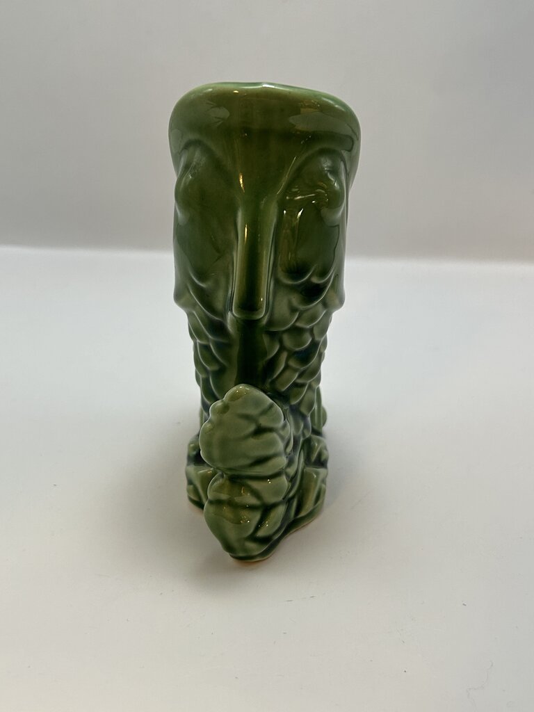 VTG 1940s-50s SHAWNEE POTTERY Green Ceramic Fish Vase