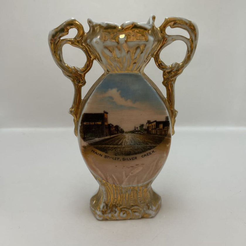 Victorian Souvenir Vase, Main Street Silver Creek