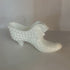 Vintage Milk Glass Shoe w/ Cat Head