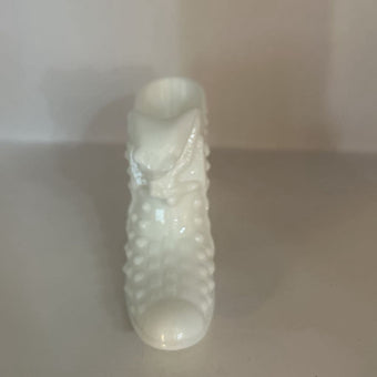 Vintage Milk Glass Shoe w/ Cat Head