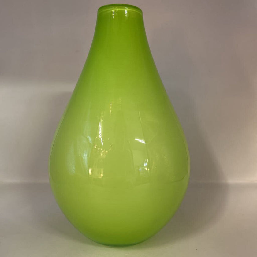 Lime green pear vase