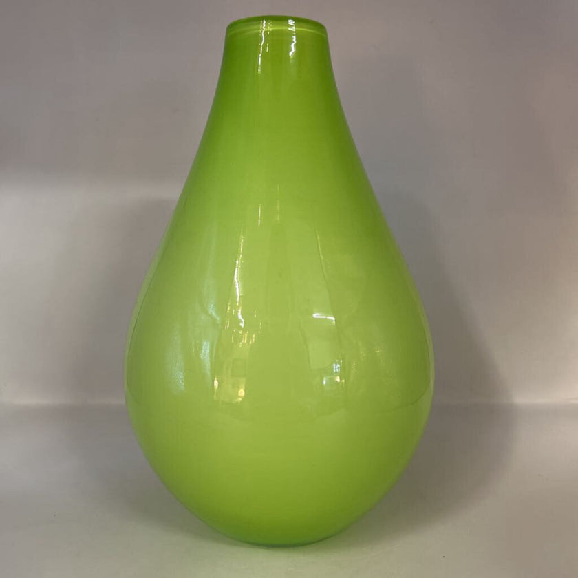 Lime green pear vase