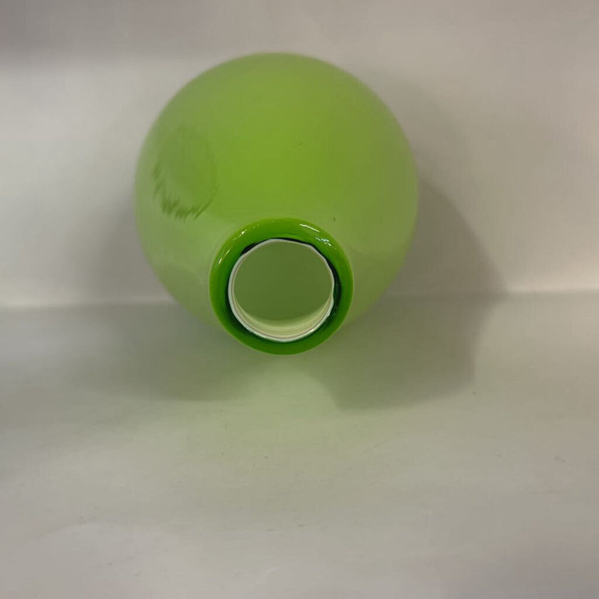 Lime green pear vase