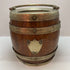 Antique English oak biscuit barrel