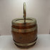 Antique English oak biscuit barrel