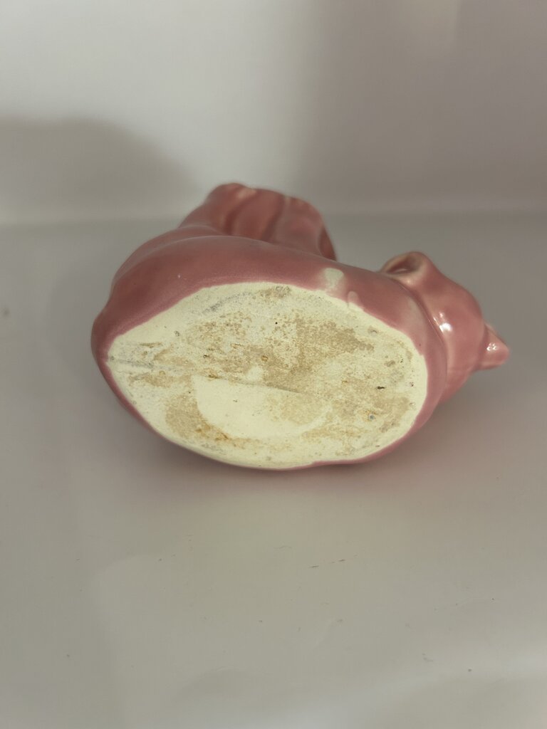 VTG 1950s MORTON ART POTTERY Pink Ceramic Bear Planter