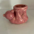 VTG 1950s MORTON ART POTTERY Pink Ceramic Bear Planter