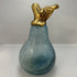Small Crackled Blue Pear Shaped Decor