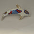 Hand-painted Lenox porcelain dolphin figurine in Imari style