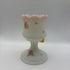 VTG 1950s-60s FENTON Hand Painted/Signed Votive *GLOWS GREEN*