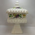 White wedding box grape motif