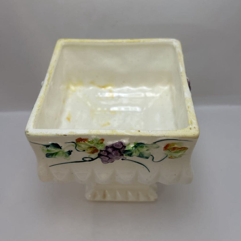 White wedding box grape motif