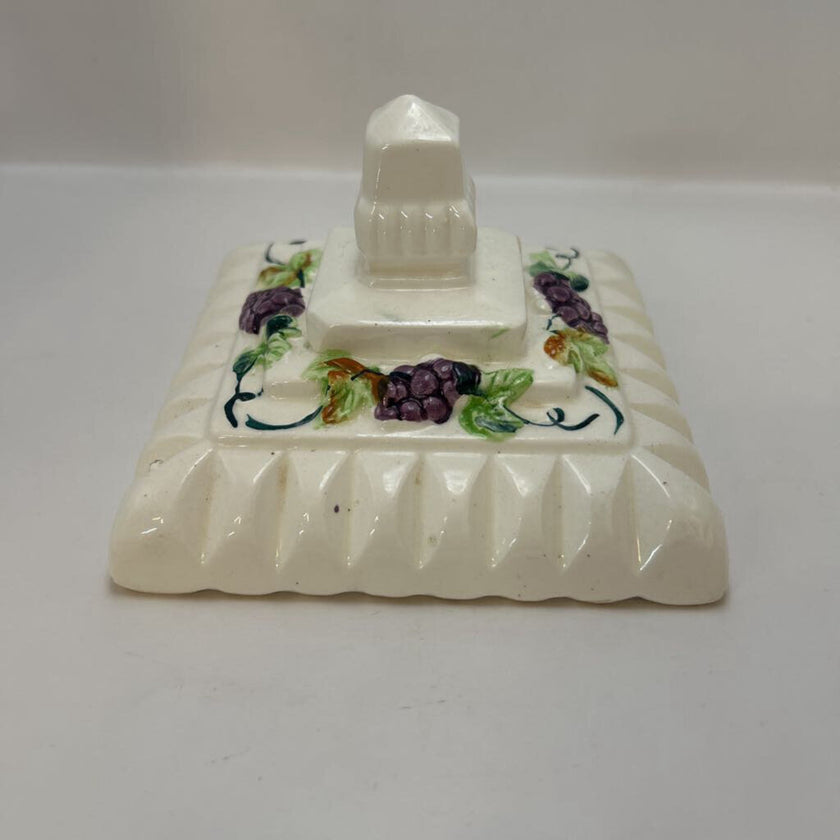 White wedding box grape motif