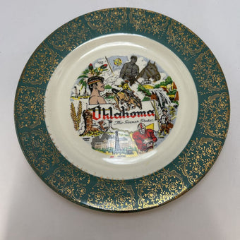 Homer Laughlin Oklahoma Souvenir plate
