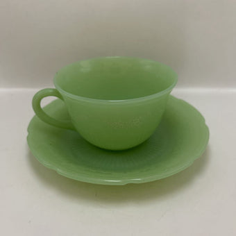 Fire King Jadeite Alice Cup and Saucer