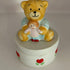 *** VTG 1980s Ceramic Bear & Doll Trinket Box