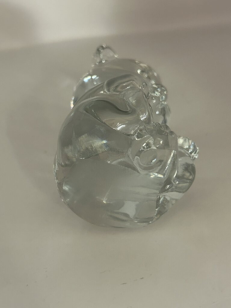 VTG 1970s-80s FENTON June Birthstone Bear *GLOWS GREEN*