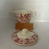 Vintage Homer Laughlin Historical America Red Transferware Lidded Sugar Bowl