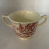 Vintage Homer Laughlin Historical America Red Transferware Lidded Sugar Bowl