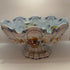 Majolica style pedestal bowl