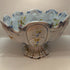 Majolica style pedestal bowl