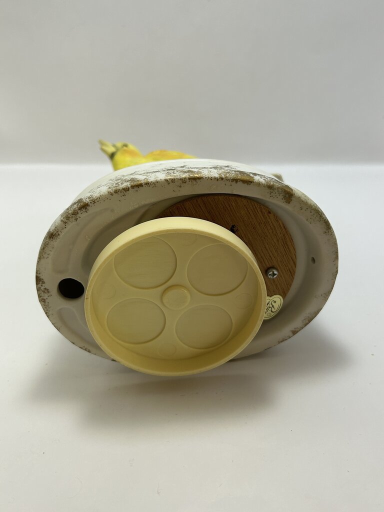 Yellow VTG Porcelain Canary Music Box