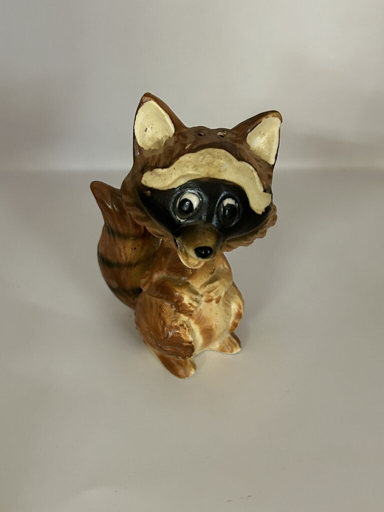 Vintage Raccoon Salt + Pepper Japan
