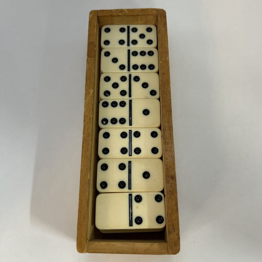 Vintage Dominos in Wooden Box