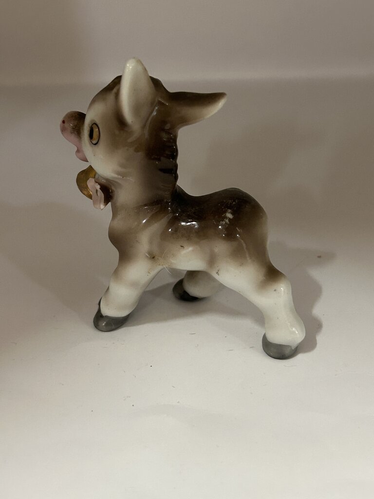Vintage Porcelain Donkey Figurine