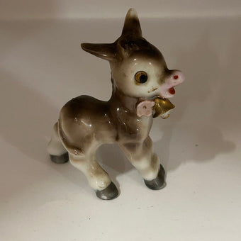 Vintage Porcelain Donkey Figurine