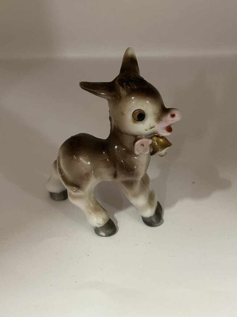 Vintage Porcelain Donkey Figurine