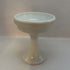 Westmoreland Blue Mist Daisy Frosted Satin Top and Milk Glass Base Fairy Lamp