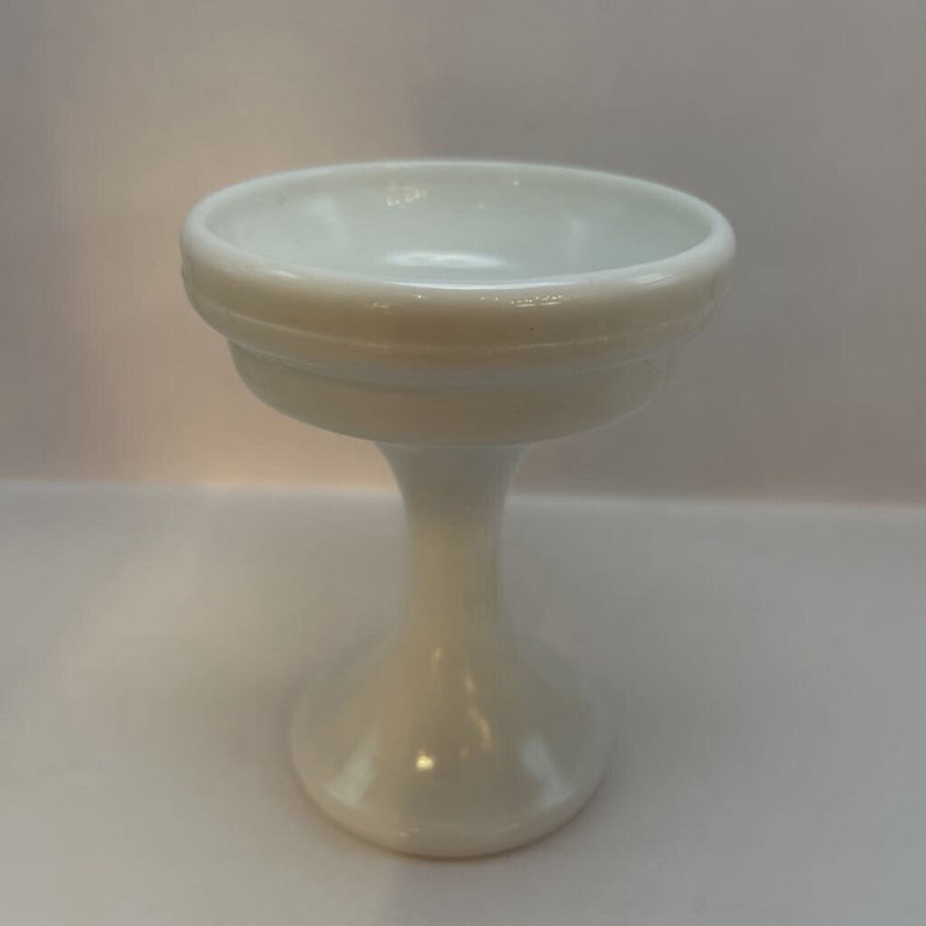 Westmoreland Blue Mist Daisy Frosted Satin Top and Milk Glass Base Fairy Lamp