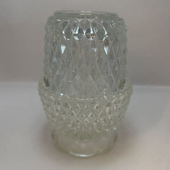 Vintage Indiana Glass Diamond Point Fairy Lamp