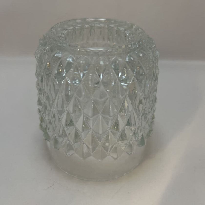 Vintage Indiana Glass Diamond Point Fairy Lamp