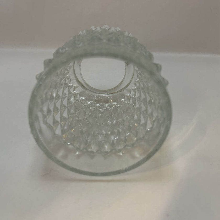 Vintage Indiana Glass Diamond Point Fairy Lamp