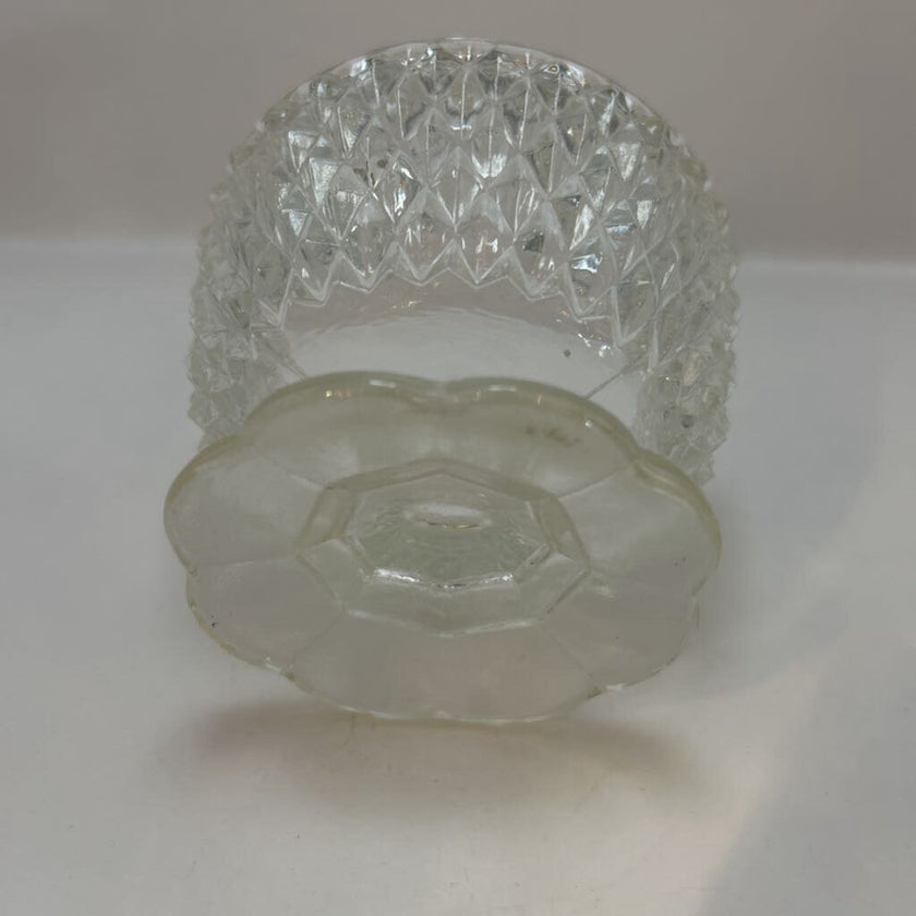 Vintage Indiana Glass Diamond Point Fairy Lamp