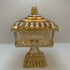 Indiana Glass orange carnival glass hobnail compote dish
