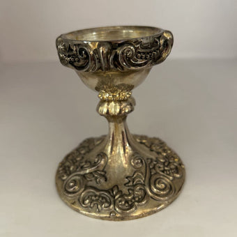 Silver plate candle holder