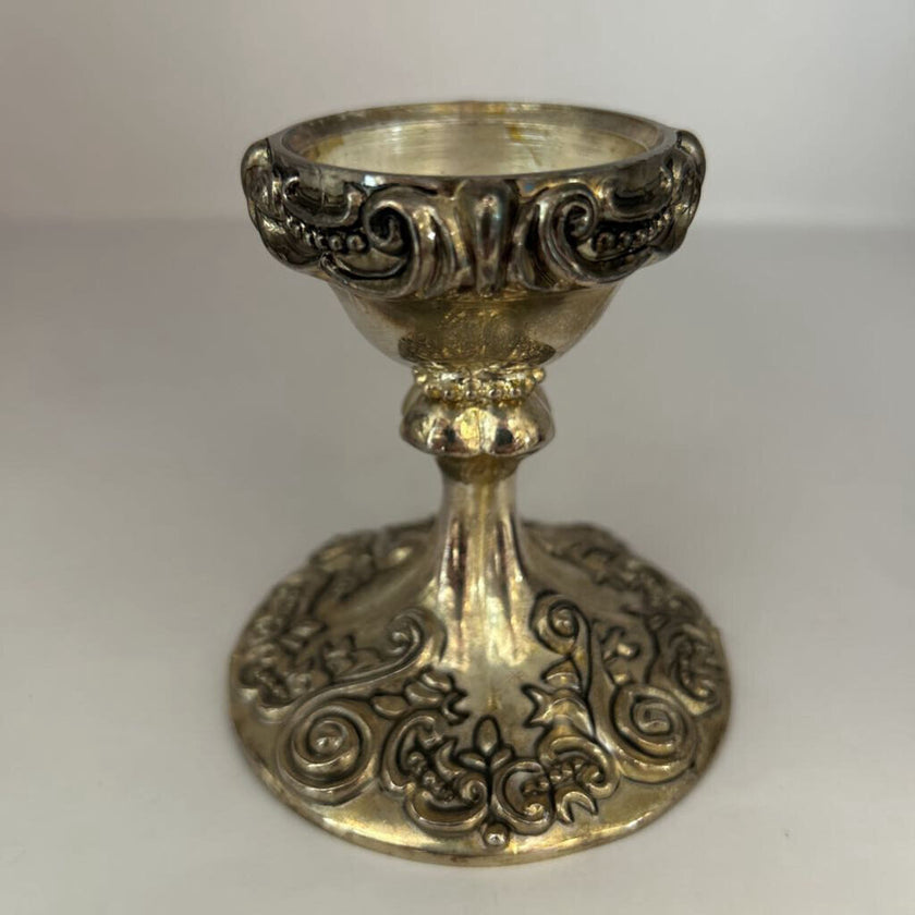 Silver plate candle holder