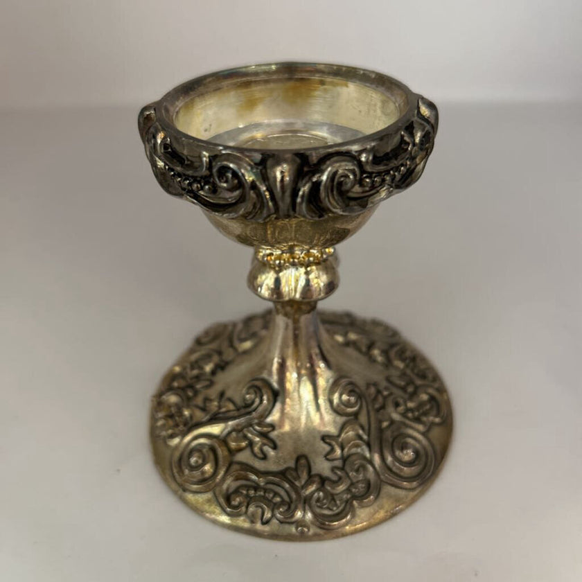 Silver plate candle holder