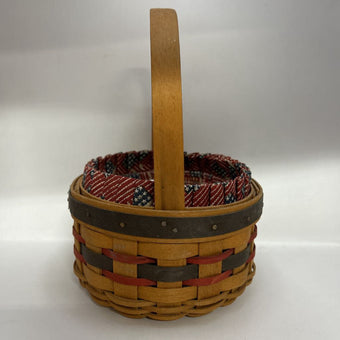 Longaberger 1997 Inaugural Basket with Patriotic Liner and Protector