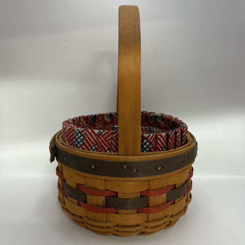 Longaberger 1997 Inaugural Basket with Patriotic Liner and Protector