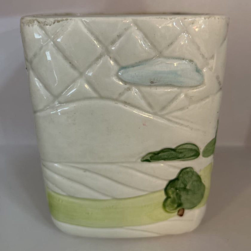 VTG Ceramic Duck & Barn Planter