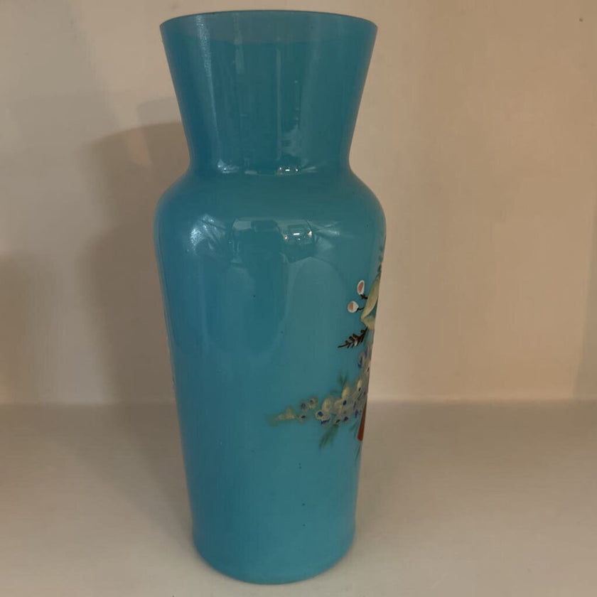 Victorian BLUE OPALINE Vase Circa 1880-1920